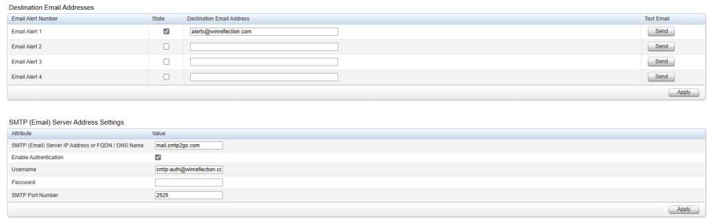 iDRAC with SMTP2GO Alert Settings