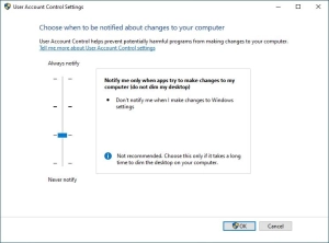 Windows Set UAC to Level Two